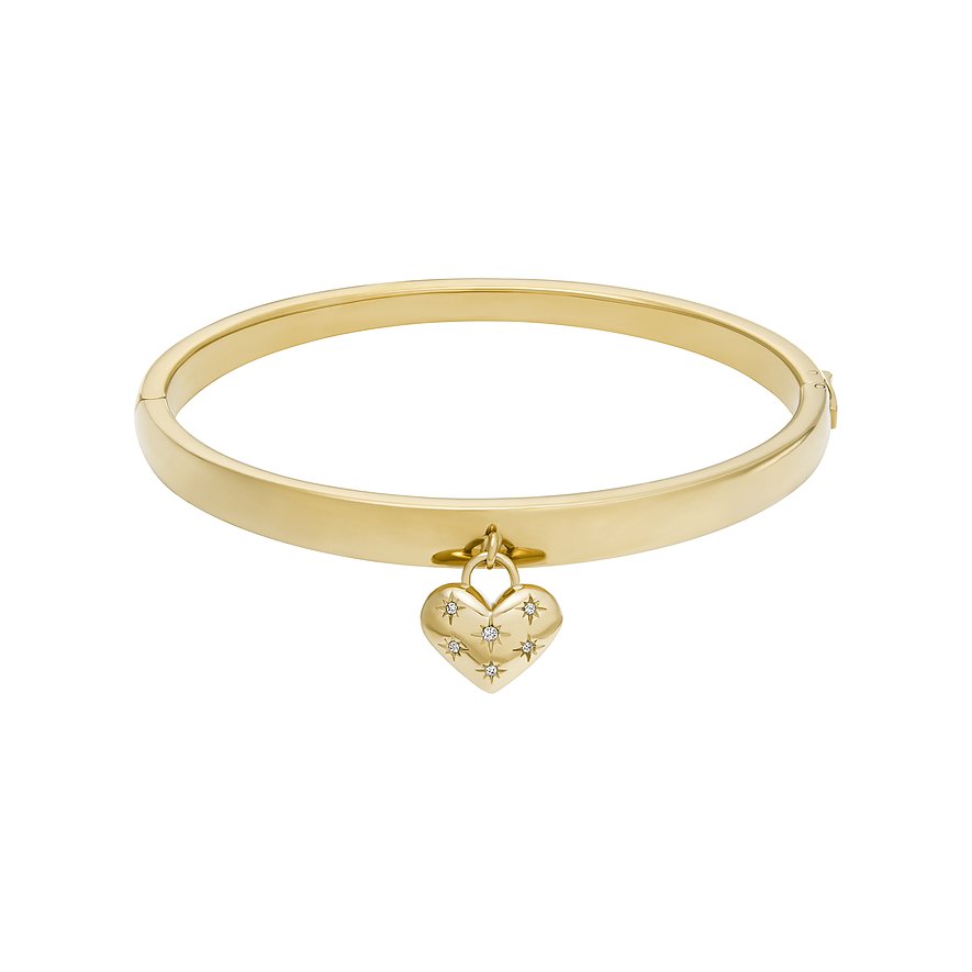 Fossil Armband SADIE, Glasstein, Damen, Edelstahl, gold