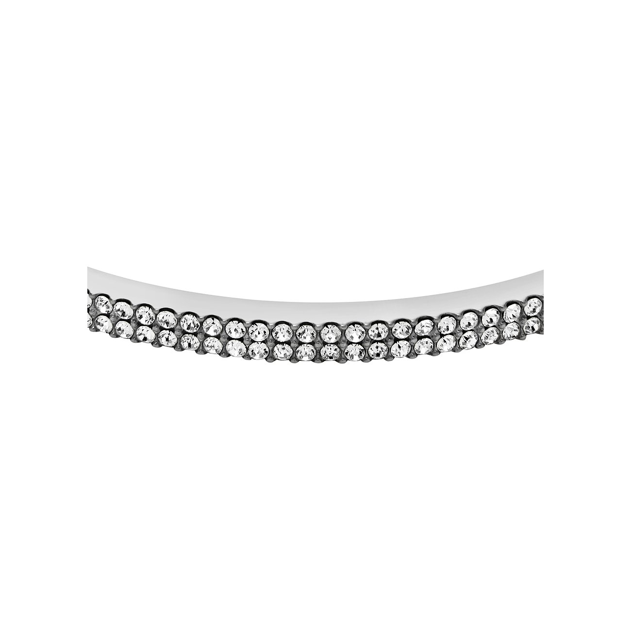 Bracelet Fossil en acier inoxydable avec pierres de verre.