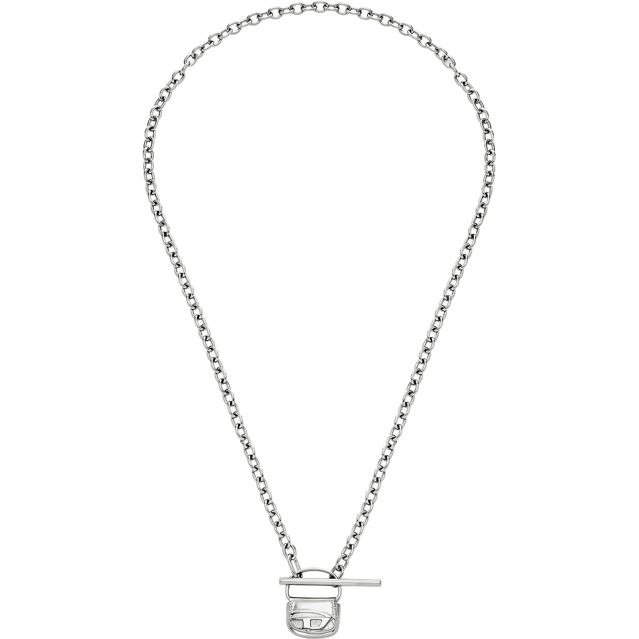 Diesel Halsschmuck aus Edelstahl mit toggle-Verschluss und Diesel-Logo.