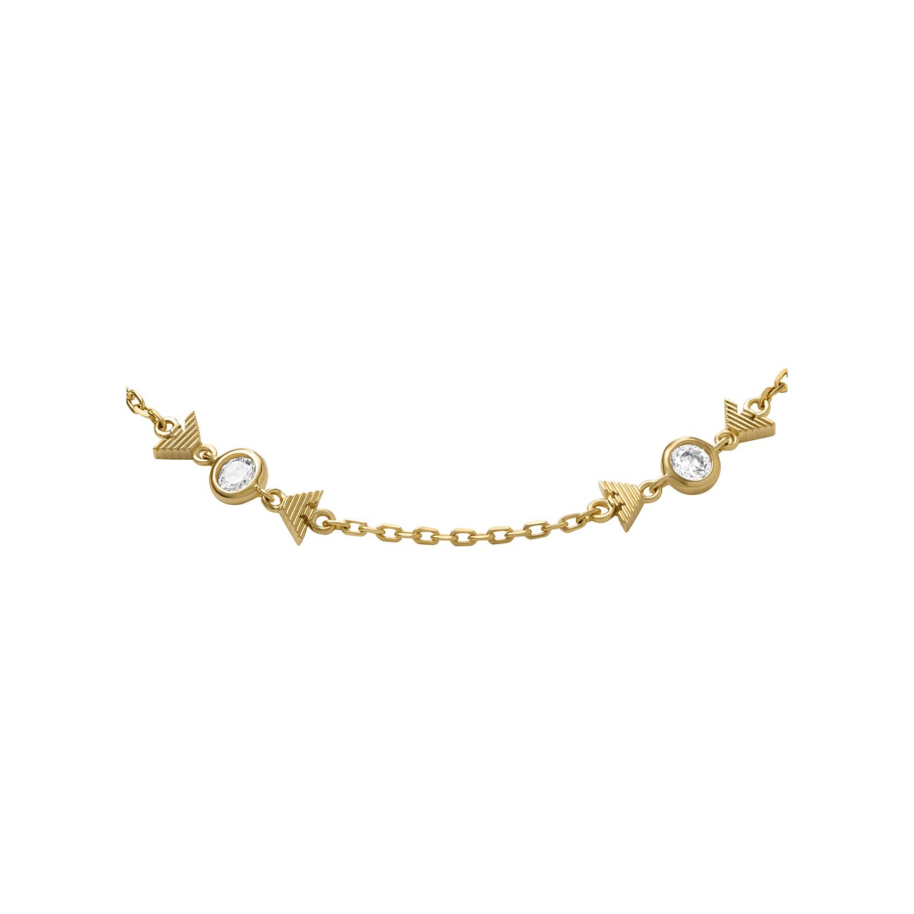 Bracelet Emporio Armani en argent 925 avec zircons et motifs flèches.