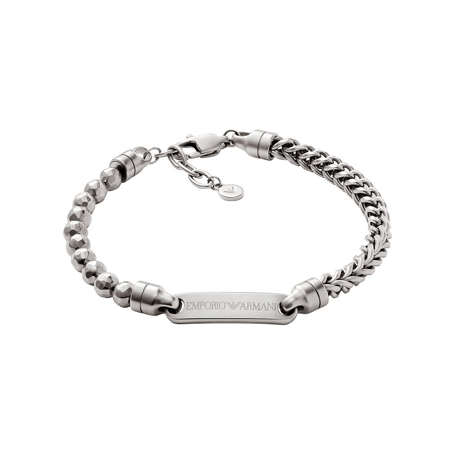 Emporio Armani Armband, Herren, Edelstahl, silber