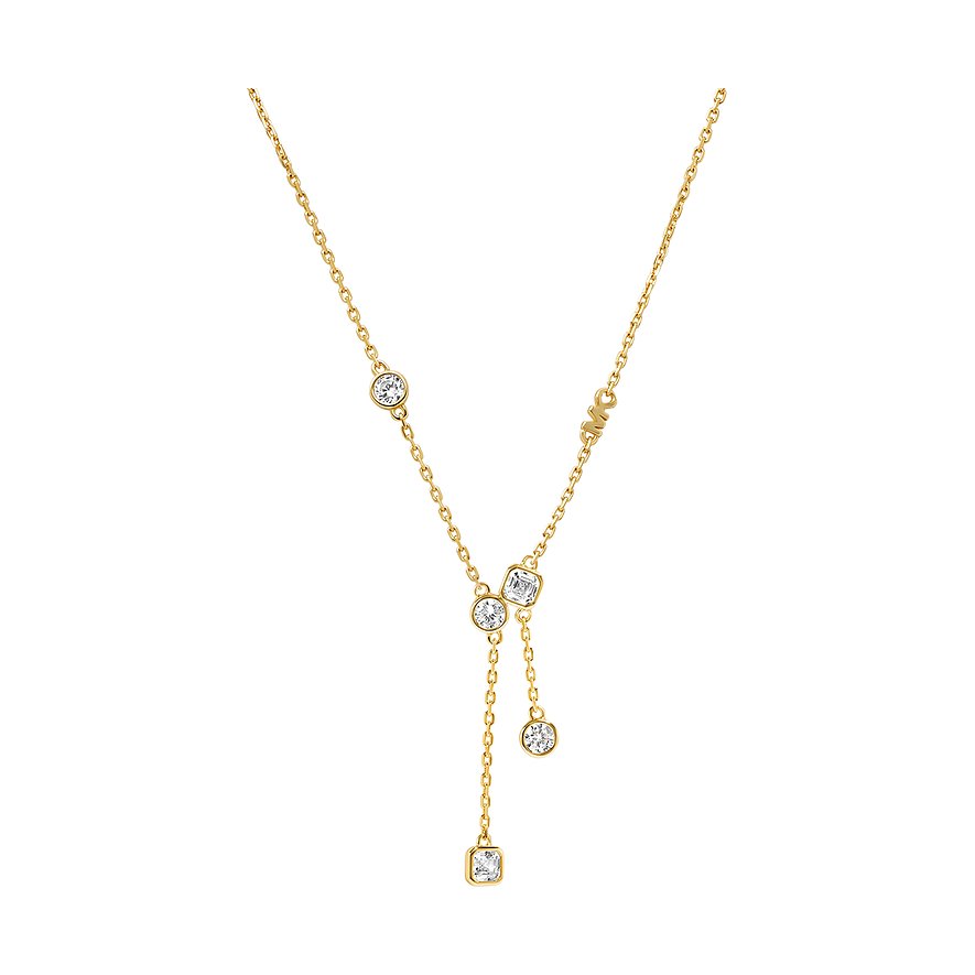 Michael Kors Kette KORS BRILLIANCE, Zirkonia, Damen, 925er Silber, gold