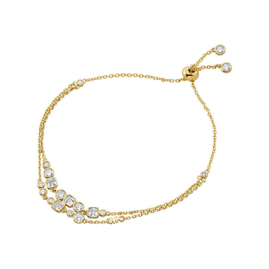 Michael Kors Armband KORS BRILLIANCE, Zirkonia, Damen, 925er Silber, gold
