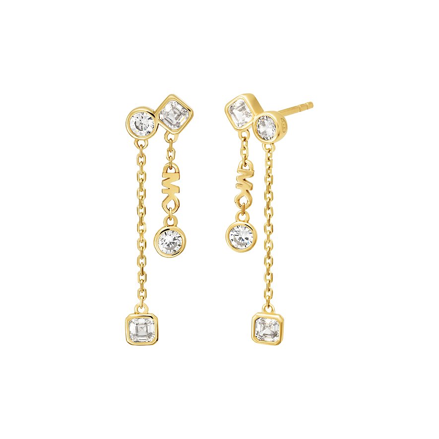 Michael Kors Ohrhänger KORS BRILLIANCE, Zirkonia, Damen, 925er Silber, gold