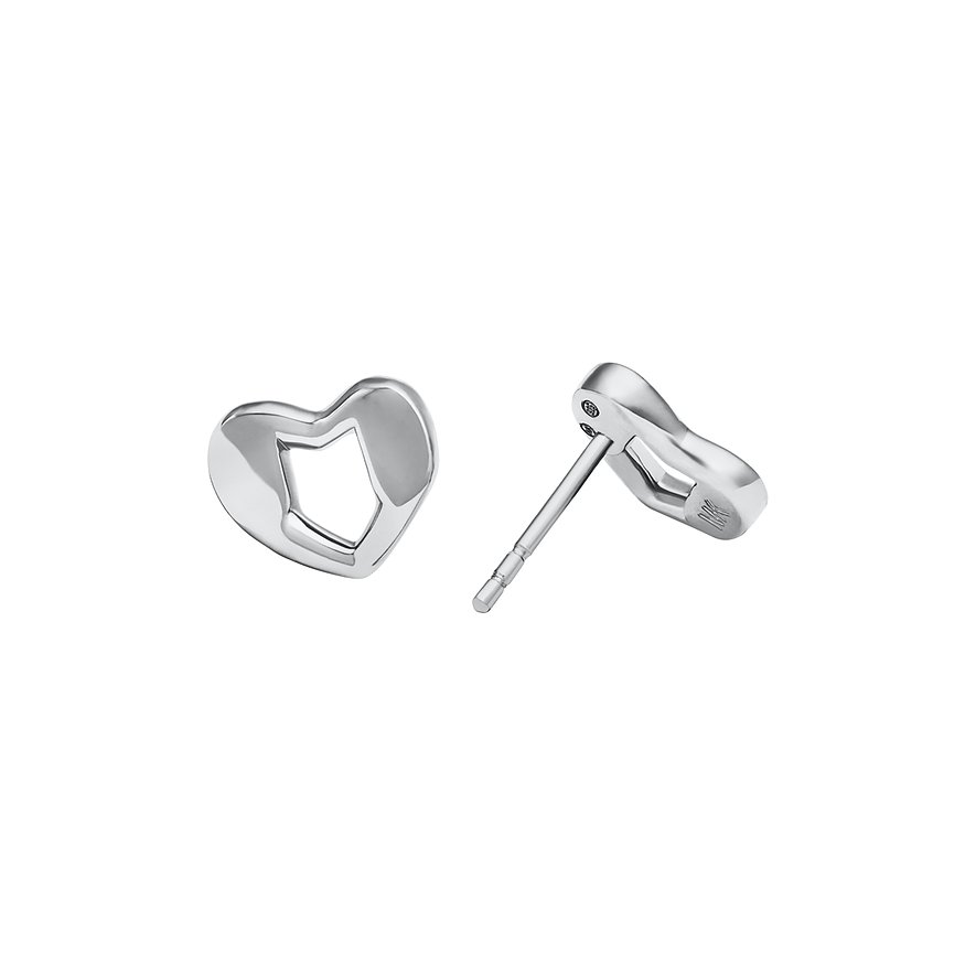 Michael Kors Ohrstecker aus 925er Silber, Herzform, poliert.