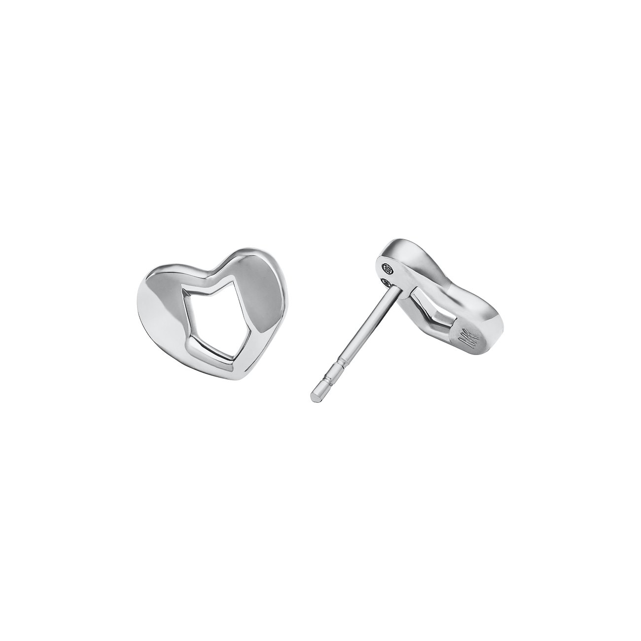 Michael Kors Ohrstecker aus 925er Silber, Herzform, poliert.
