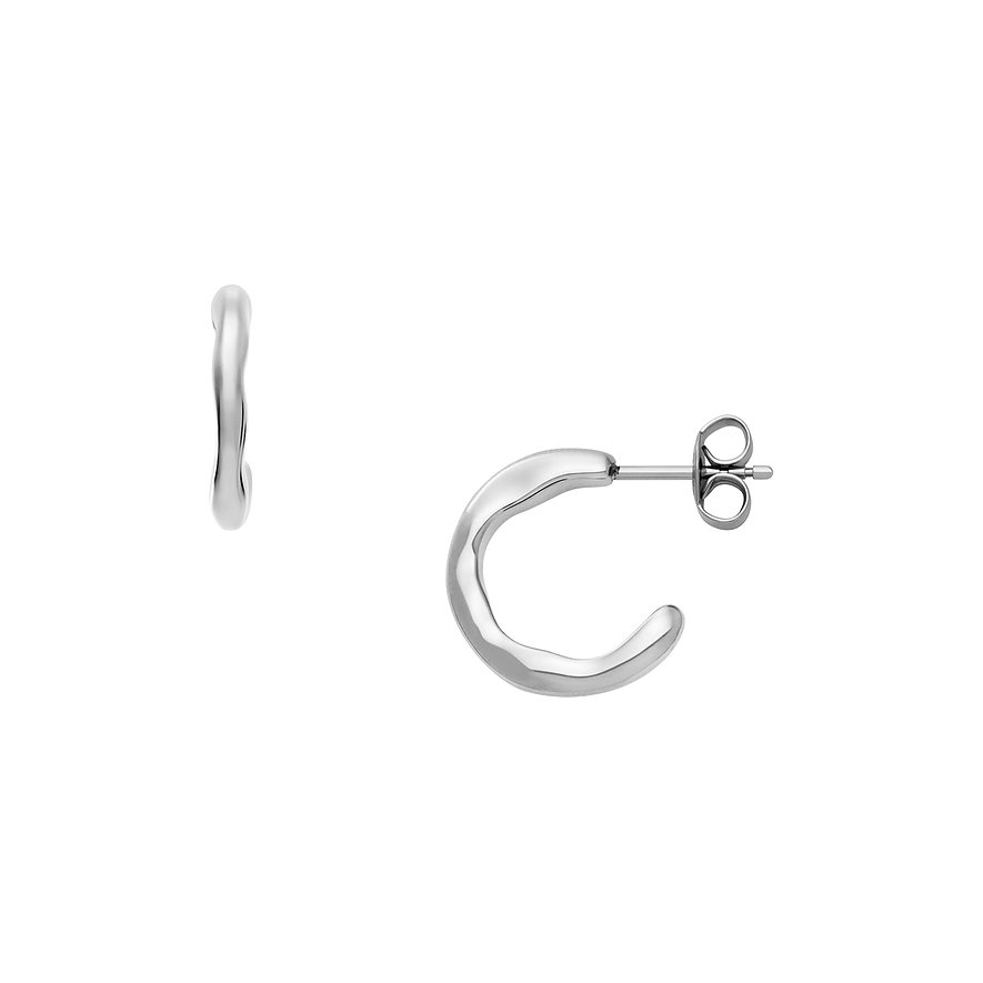 Skagen Creolen MODERNE STAK, Damen, Edelstahl, silber