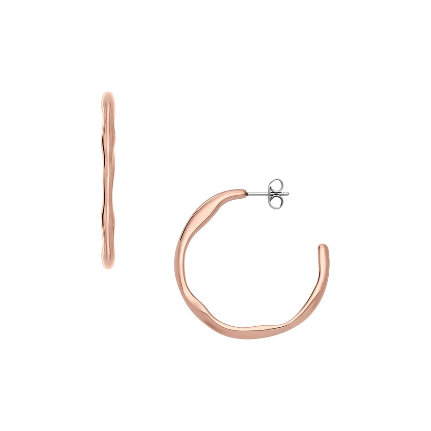 Skagen Creolen MODERNE STAK, Damen, Edelstahl, roségold