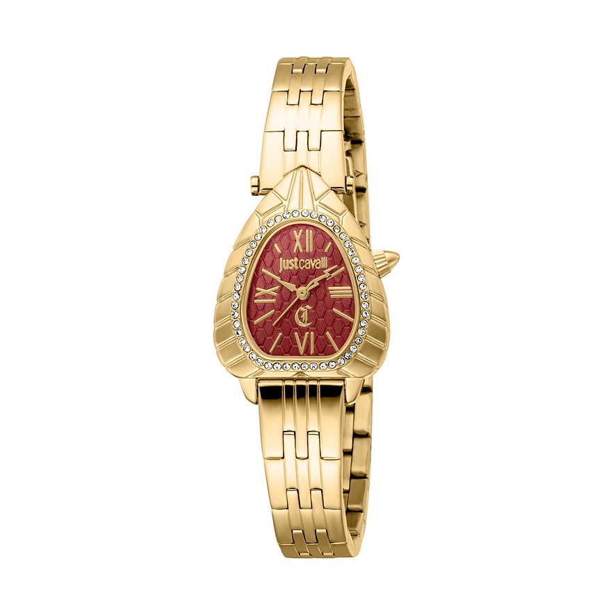 Just Cavalli Damenuhr Animalier JC1L366M0065Kristall, synthetisch, Damen, Edelstahl, Armband: Edelstahl, Quarz, analog