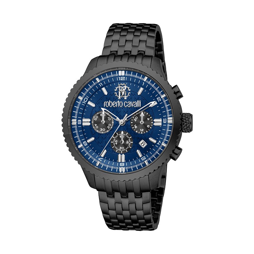 Roberto Cavalli Herrenuhr Roberto Cavalli RC5G127M0085, Herren, Edelstahl, Armband: Edelstahl, Quarz, analog