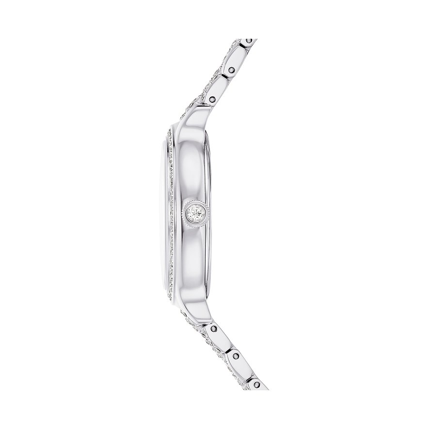 Swarovski Damenuhr mit Metallgehäuse und Kristallen, analog.