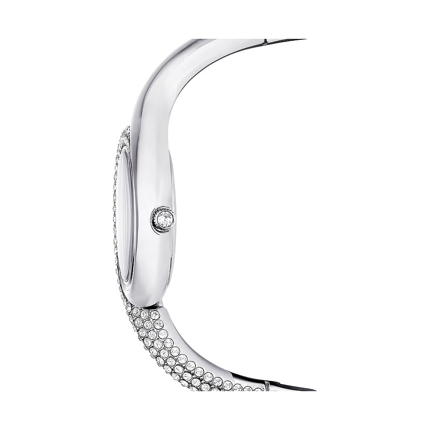 Swarovski Unisexuhr mit Metallgehäuse und Kristallen.