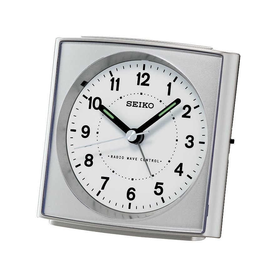 Seiko Wecker Funkwecker QHR022S, Unisex, Kunststoff, Quarz, analog