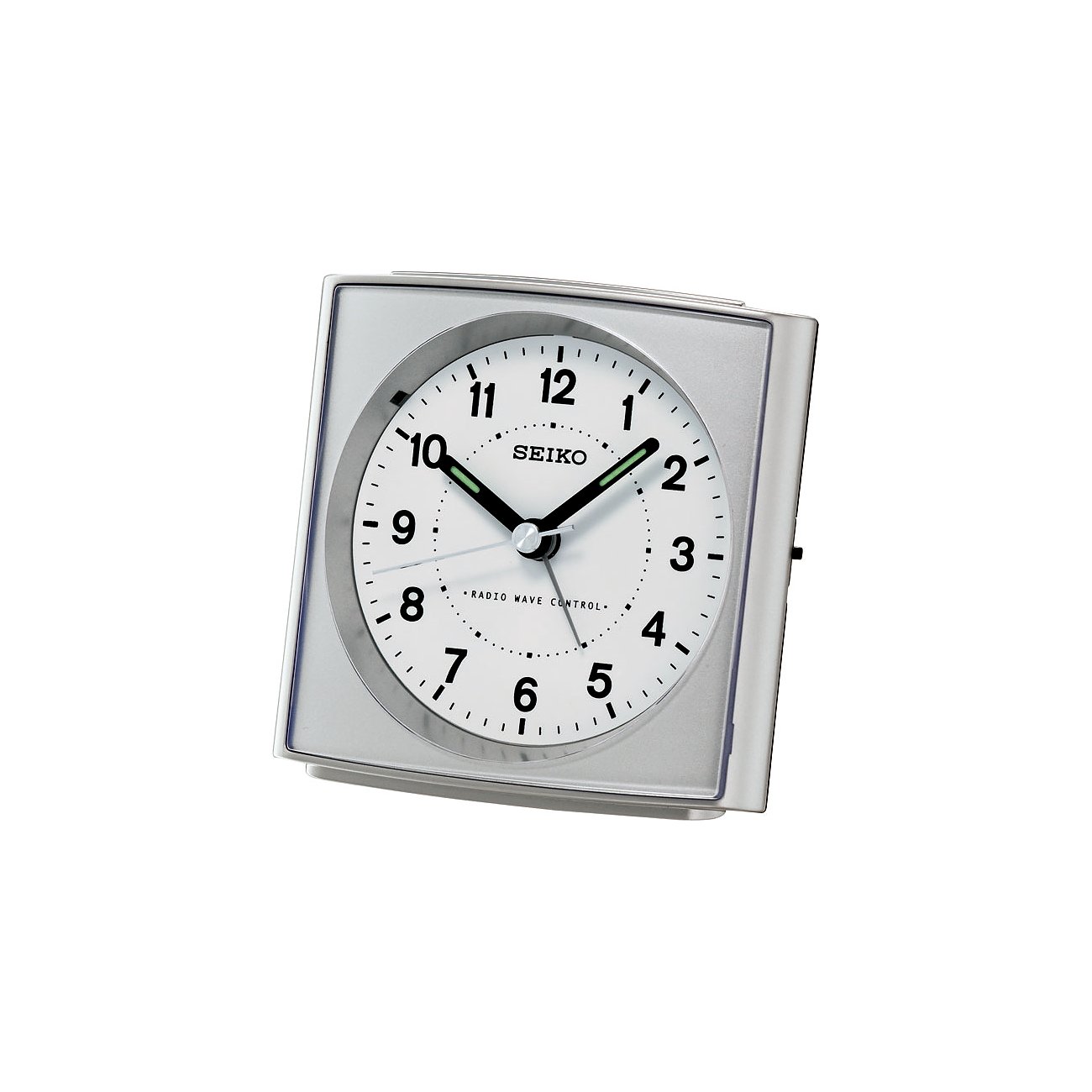 Seiko Radiowecker mit Kunststoffgehäuse und analoger Anzeige.