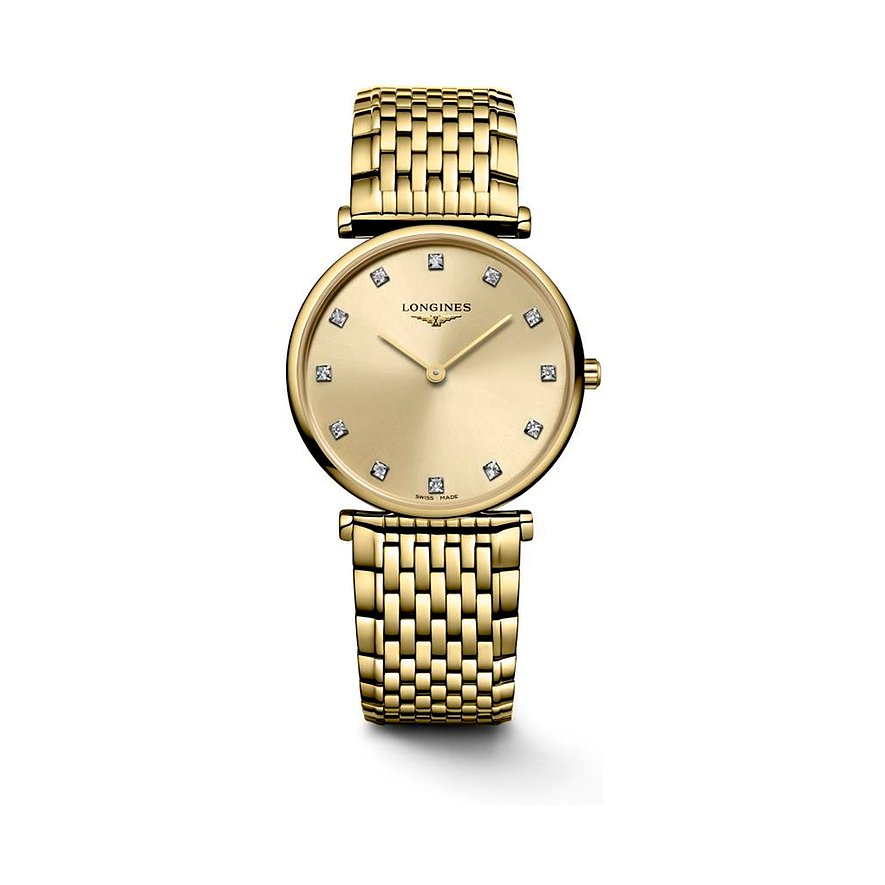 Longines Damenuhr La Grande Classique de Longines L45122378, Damen, Edelstahl, Armband: Edelstahl, PVD beschichtet, Quarz, analog