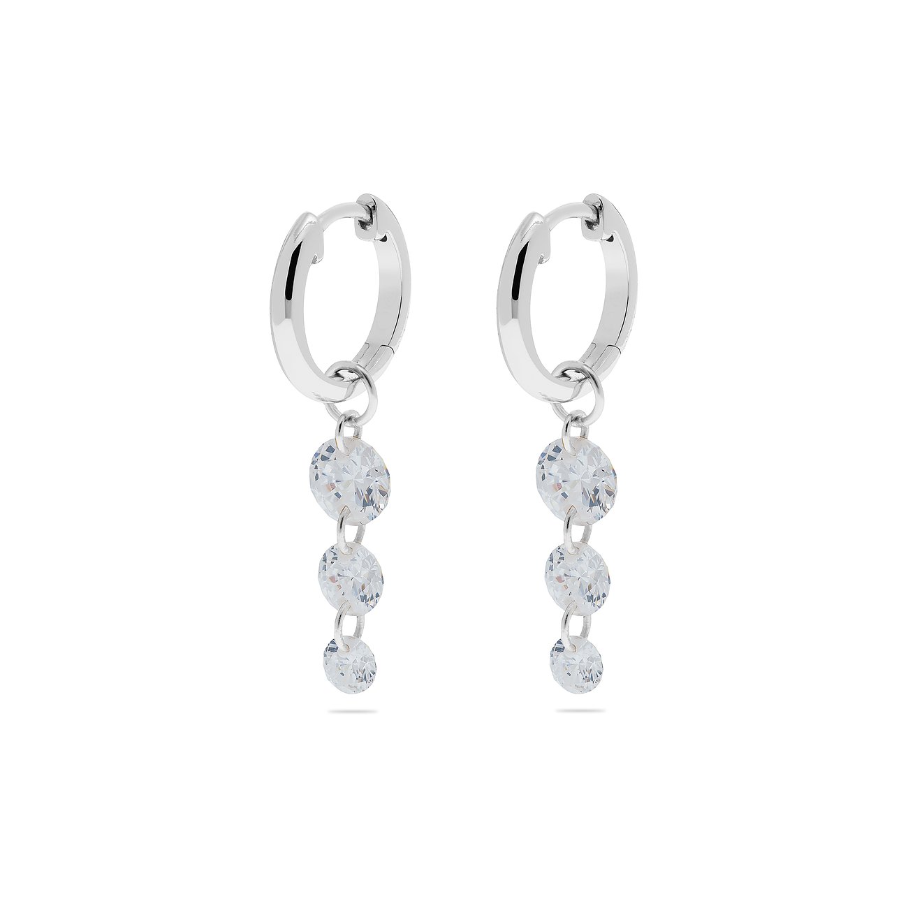 CHRIST Ohrringe aus 925er recyceltem Silber mit Zirkonia.