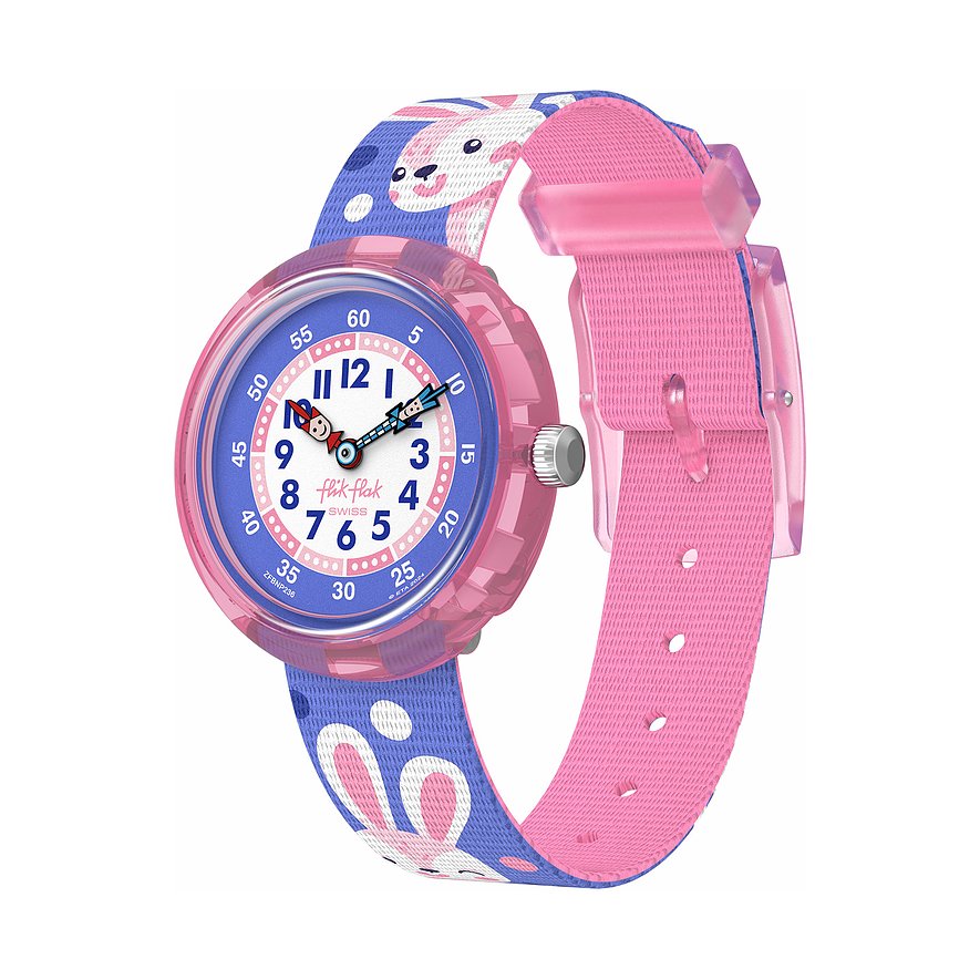 Flik Flak Kinderuhr 2501 FLIK FLAK FRIENDS FUR-EVER FBNP236, Mädchen, Kunststoff, Armband: Textil, Quarz, analog