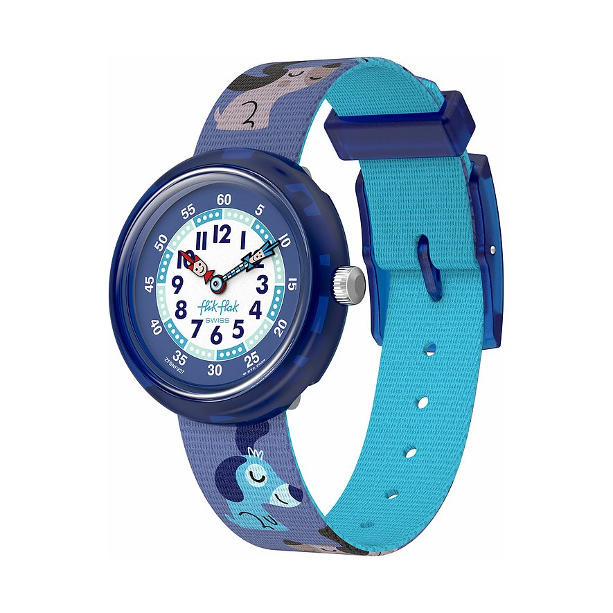 Flik Flak Kinderuhr 2501 FLIK FLAK FRIENDS FUR-EVER FBNP237, Jungen, Kunststoff, Armband: Textil, Quarz, analog