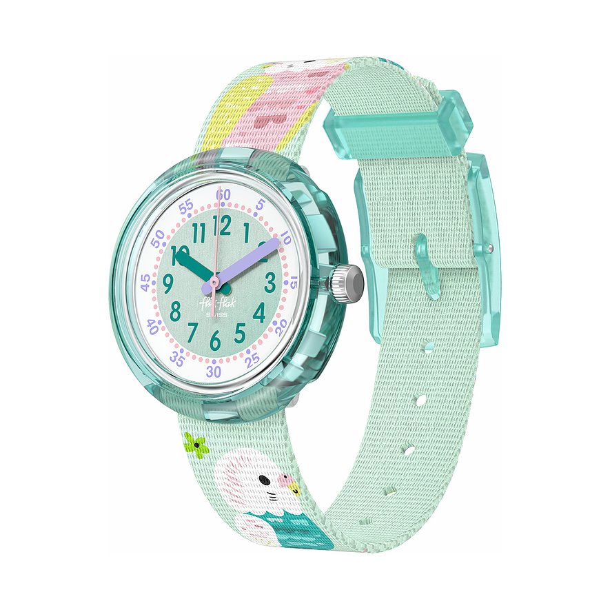 Flik Flak Kinderuhr 2501 FLIK FLAK FRIENDS FUR-EVER FPNP160, Mädchen, Kunststoff, Armband: Textil, Quarz, analog