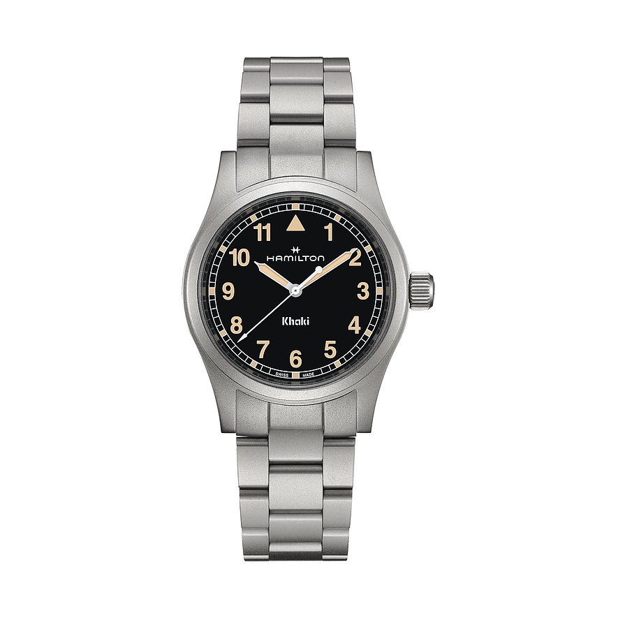 Hamilton Unisexuhr Khaki Field H69401131, Unisex, Edelstahl, Armband: Edelstahl, Quarz, analog