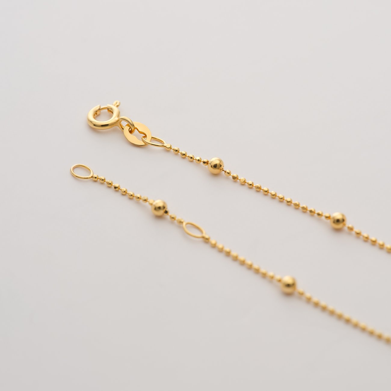 CHRIST 585 Gelbgold Armschmuck mit filigraner Kugelketten-Struktur und Federringverschluss