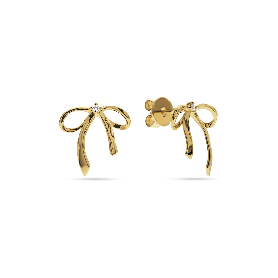 Guido Maria Kretschmer Ohrhänger Symbols, Zirkonia, synthetisch, Damen, 925er Silber, gelbgold