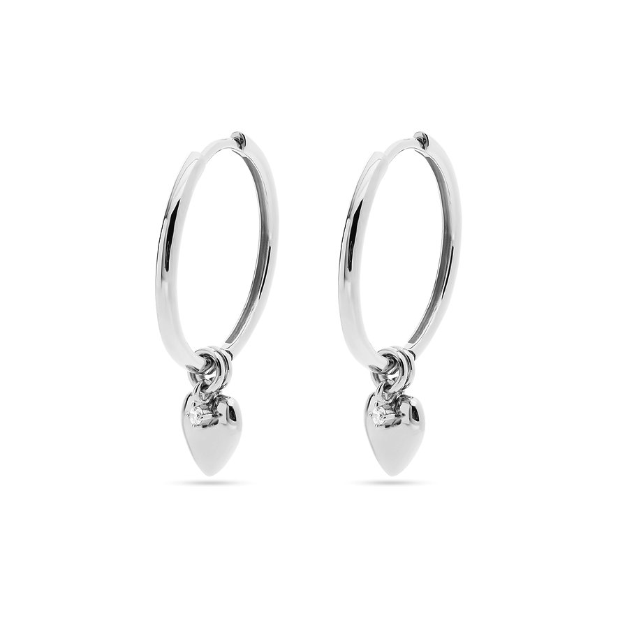 Guido Maria Kretschmer Ohrhänger Symbols, Zirkonia, synthetisch, Damen, 925er Silber, silber