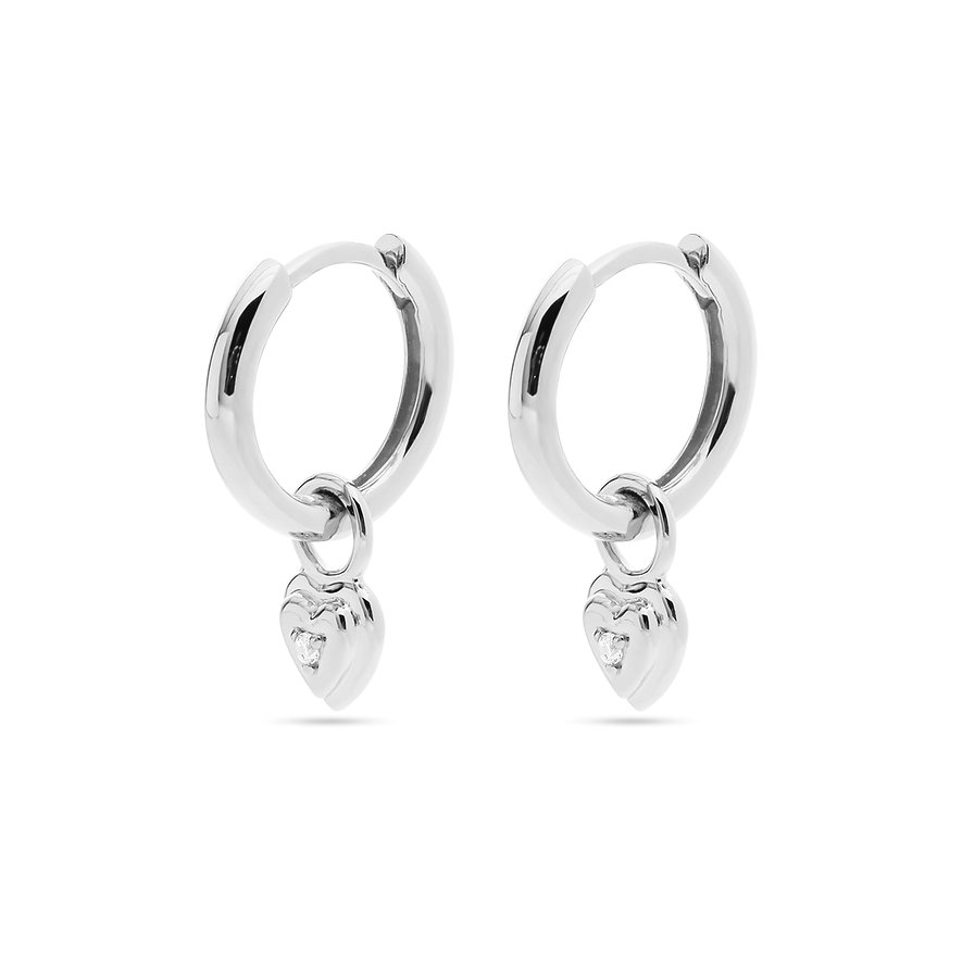 Guido Maria Kretschmer Ohrhänger Symbols, Zirkonia, synthetisch, Damen, 925er Silber, silber
