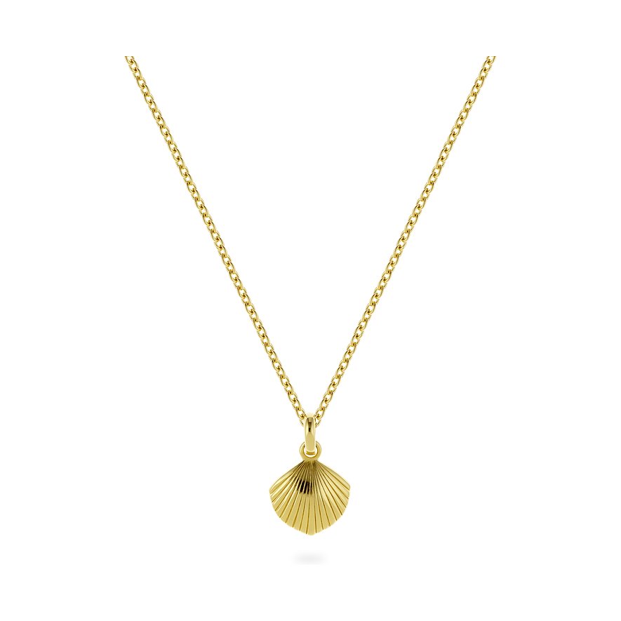 Guido Maria Kretschmer Kette Shell love, Damen, 925er Silber, gelbgold