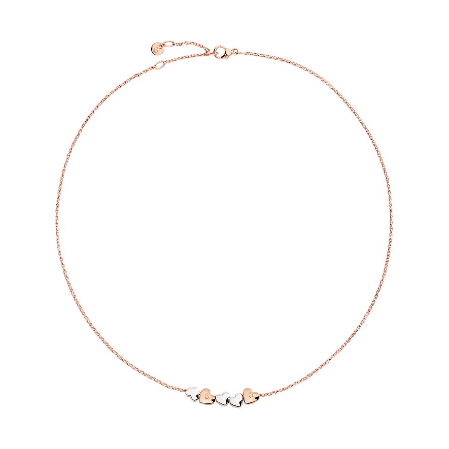DoDo Kette Cuore, Damen, 375er Roségold, 925er Silber, roségold