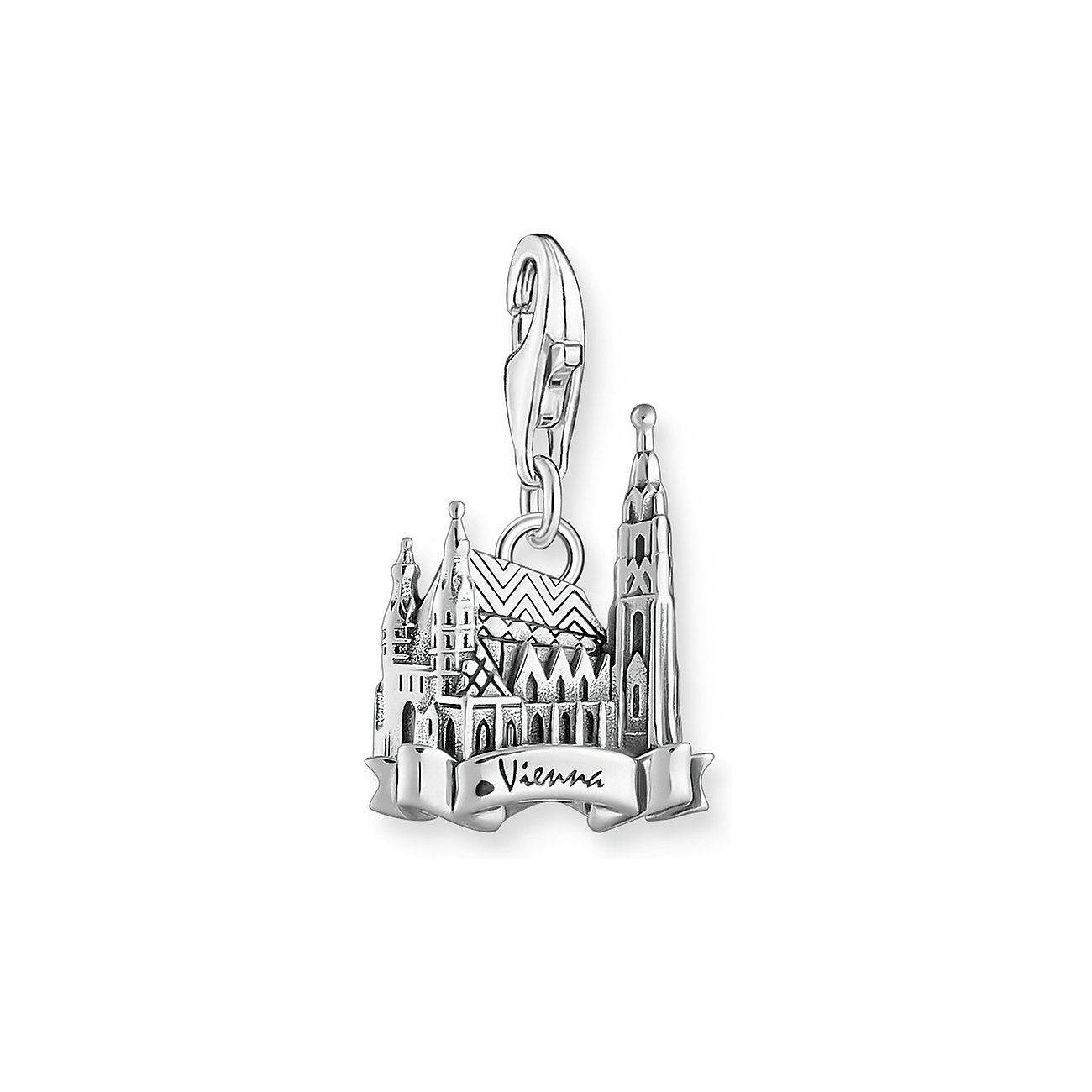 Thomas Sabo hänge i 925 silver med Wien-motiv och karbinhake.