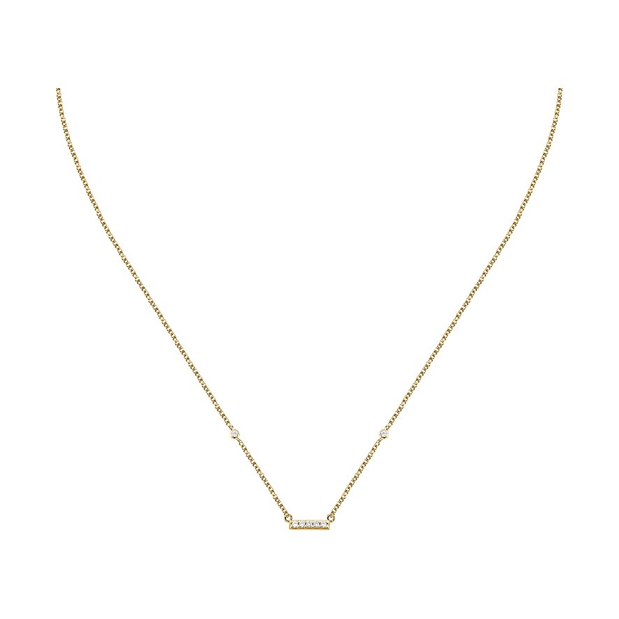 La Petite Story Kette, Zirkonia, Damen, Silber, gelbgold
