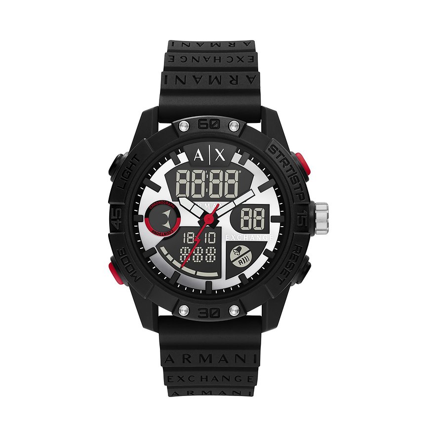 2. Chance - Armani Exchange Herrenuhr AX2960, Herren, Perlon/Nylon, Armband: Silikon, Quarz, analog
