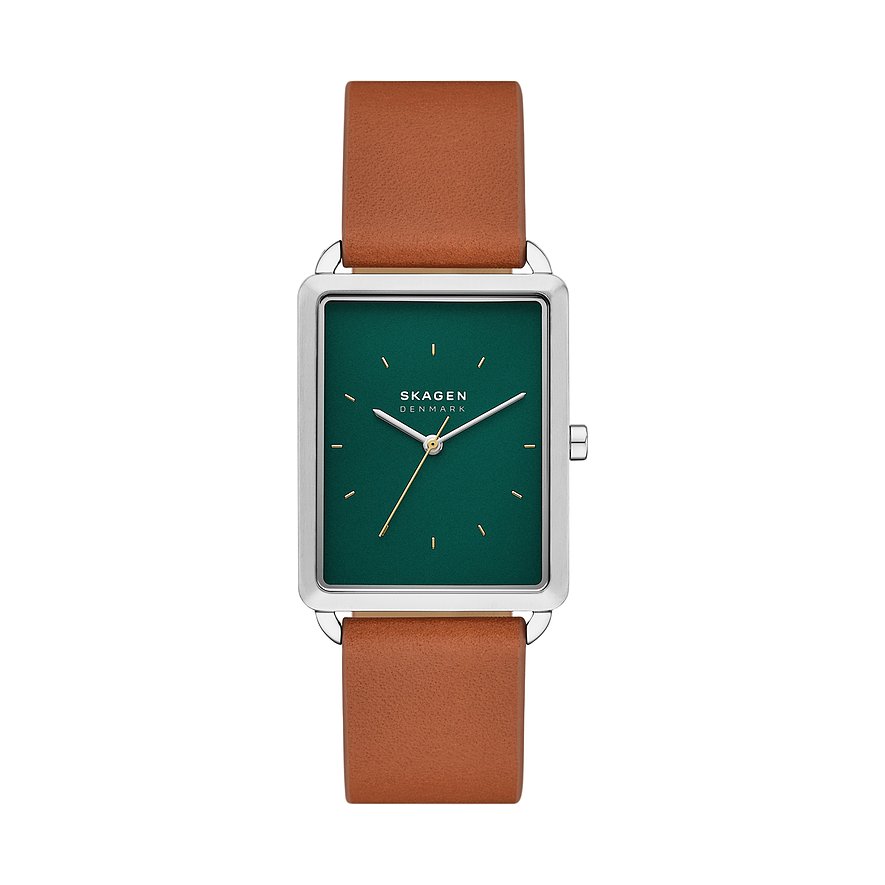 2. Chance - Skagen Herrenuhr SKW6931, Herren, Edelstahl, Armband: Leder, Quarz, analog