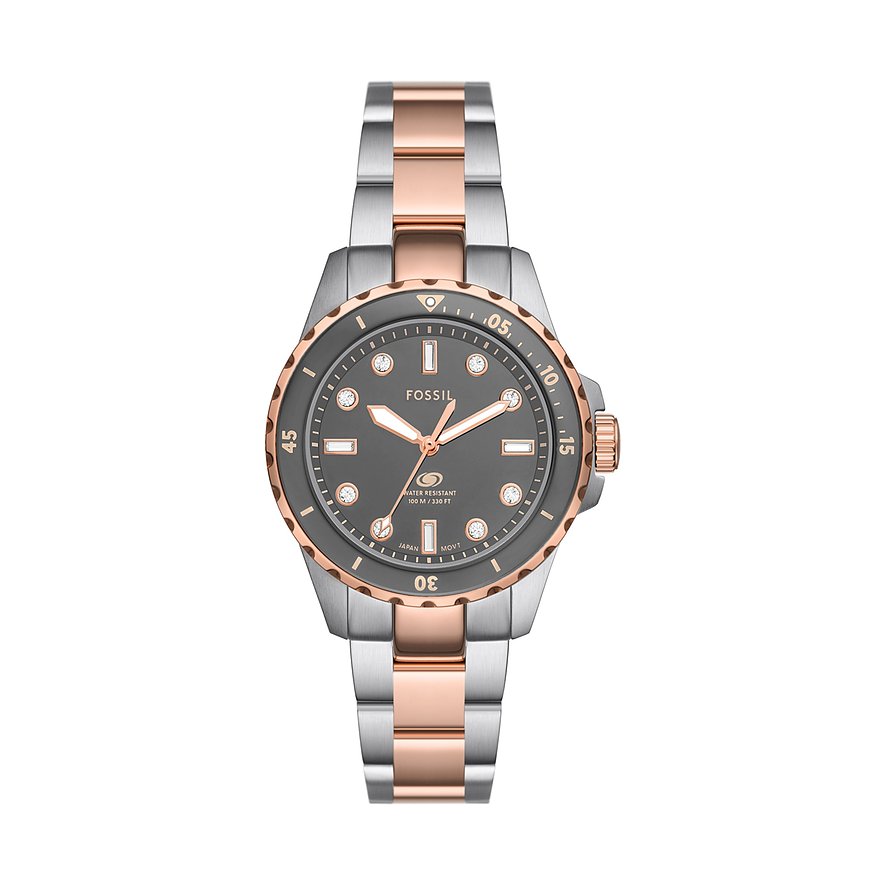 2. Chance - Fossil Damenuhr ES5348, Damen, Edelstahl, Armband: Edelstahl, Quarz, analog