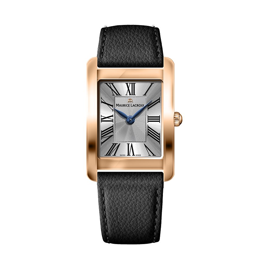 Maurice Lacroix Damenuhr Fiaba Quartz FA1205-PVP01-110-2, Damen, Edelstahl, Armband: Leder, Quarz, analog