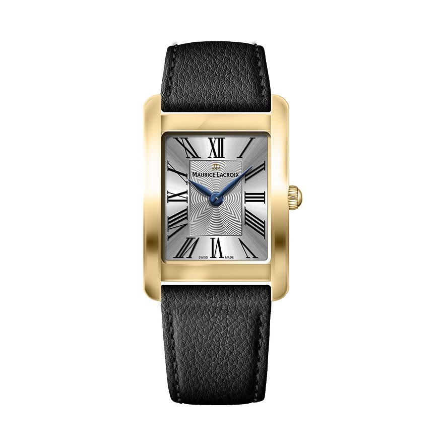 Maurice Lacroix Damenuhr Fiaba Quartz FA1205-PVY01-110-2, Damen, Edelstahl, Armband: Leder, Quarz, analog