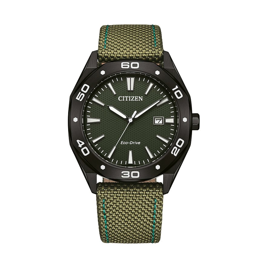 Citizen Herrenuhr Sport BM7635-01X, Herren, Edelstahl, Armband: Kunststoff, Quarz, analog