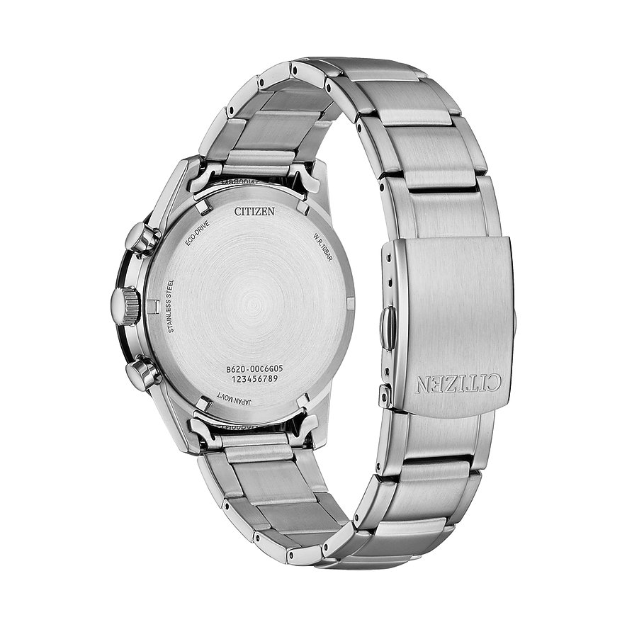 Citizen Herrenuhr mit Edelstahlgehäuse und Edelstahlarmband.
