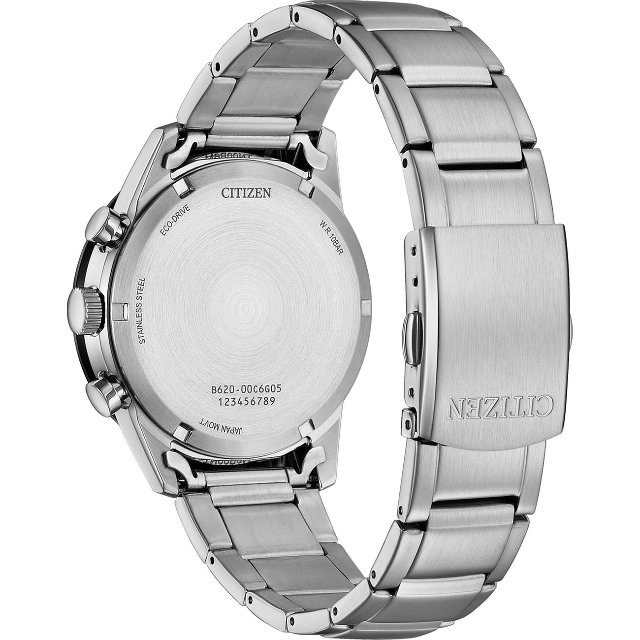 Citizen Herrenuhr mit Edelstahlgehäuse und Edelstahlarmband.