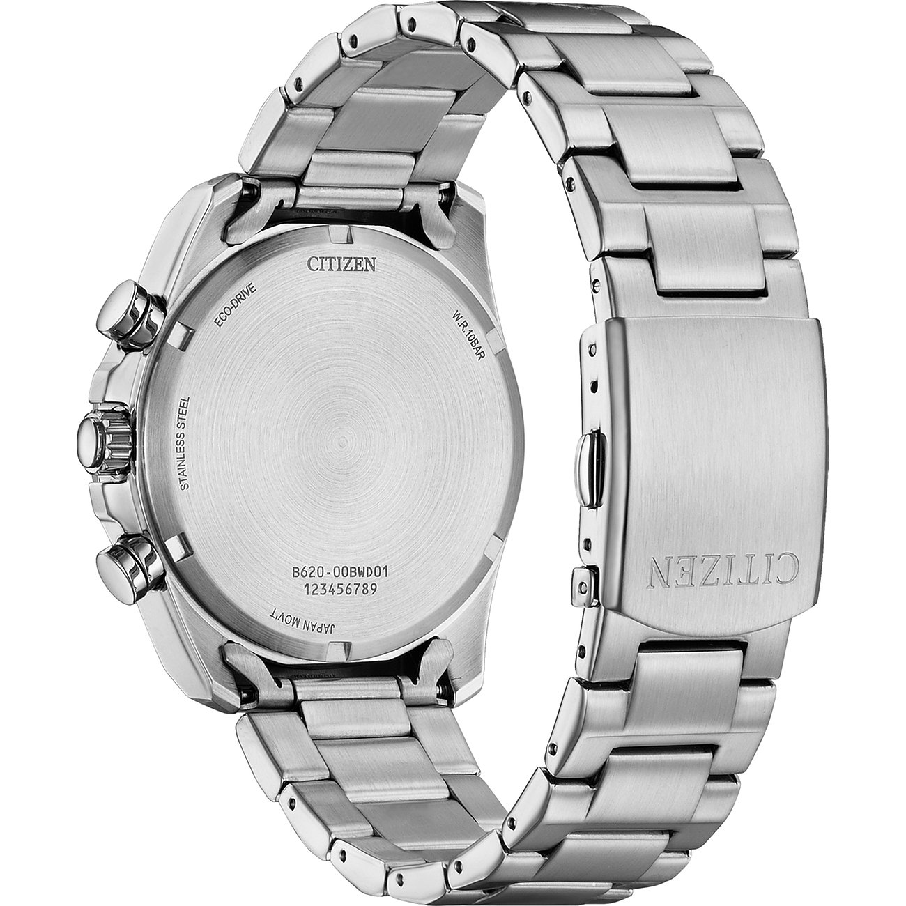 Citizen Herrenuhr mit Edelstahlgehäuse und Edelstahlarmband.