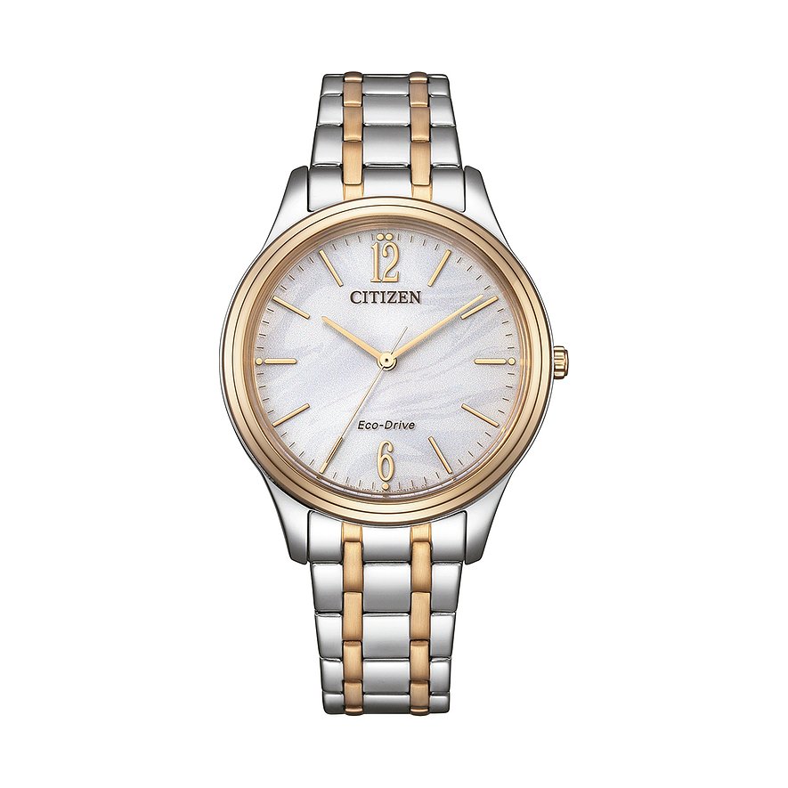 Citizen Damenuhr Elegance EM0416-78A, Damen, Edelstahl, Armband: Edelstahl, Quarz