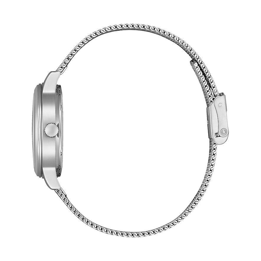 Citizen Damenuhr mit Edelstahlgehäuse und Milanaise-Armband.
