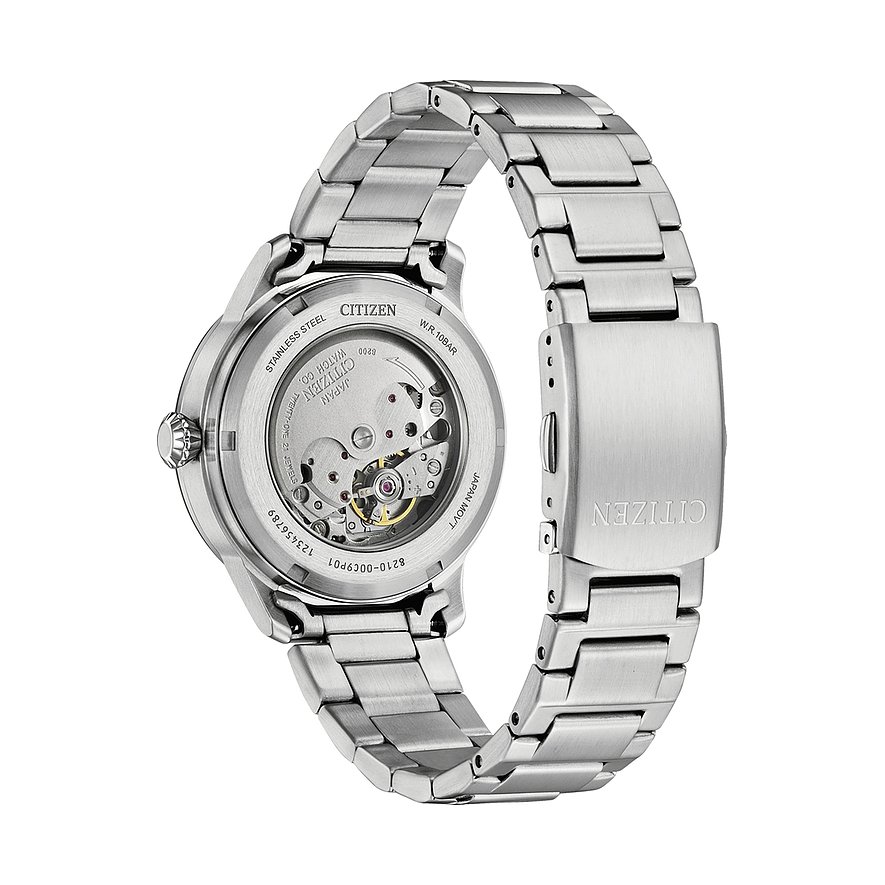 Citizen Herrenuhr mit Edelstahlgehäuse und Sichtboden.