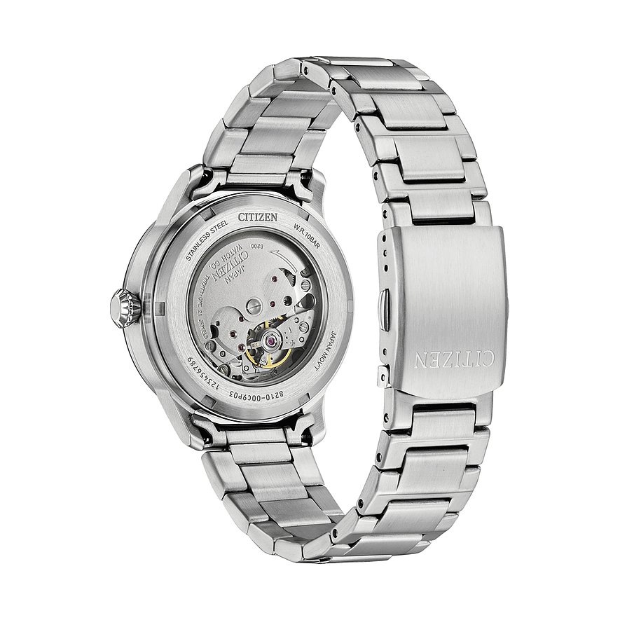 Citizen Herrenuhr mit Edelstahlgehäuse und Sichtboden.