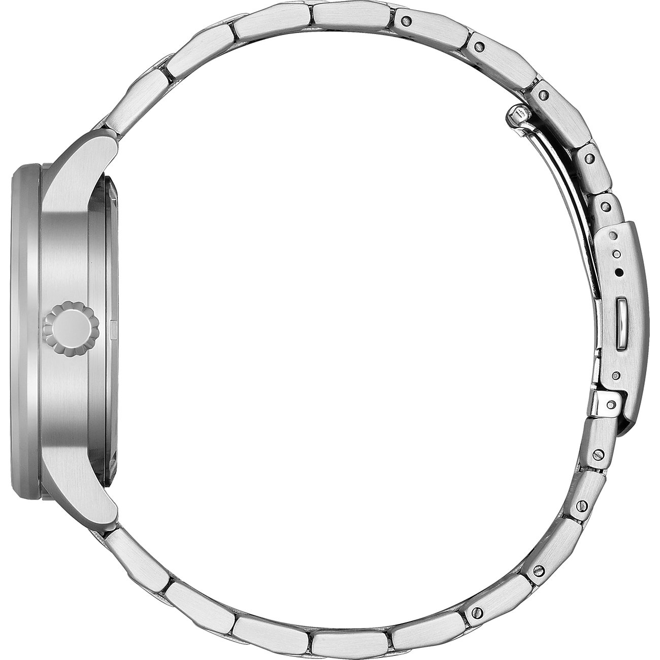 Citizen herenhorloge met roestvrijstalen kast en schakelband.