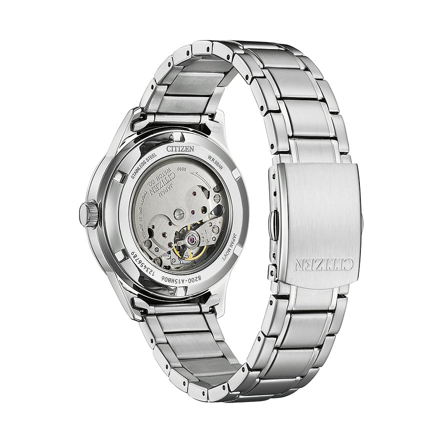 Citizen Herrenuhr mit Edelstahlgehäuse und Sichtboden.