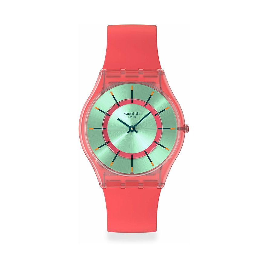 Swatch Unisexuhr 2502 SWATCH ESSENTIALS SS08P111, Unisex, Kunststoff, Armband: Silikon, Quarz, analog