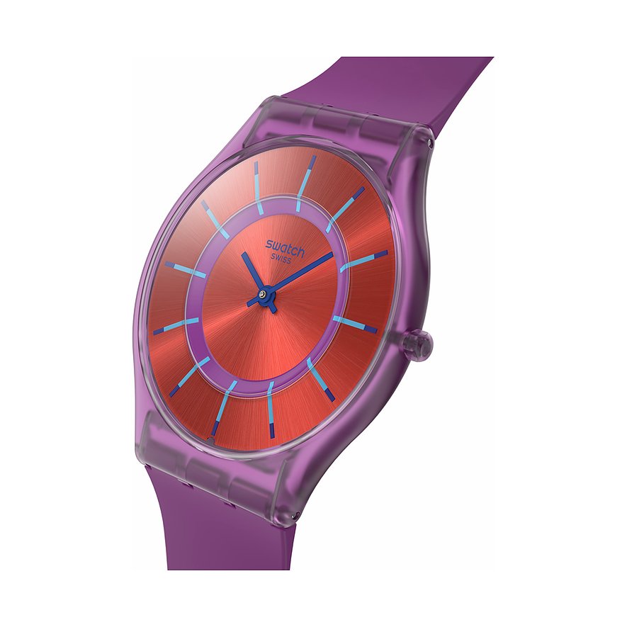 Swatch Unisexuhr 2502 SWATCH ESSENTIALS SS08V108, Unisex, Kunststoff, Armband: Silikon, Quarz, analog