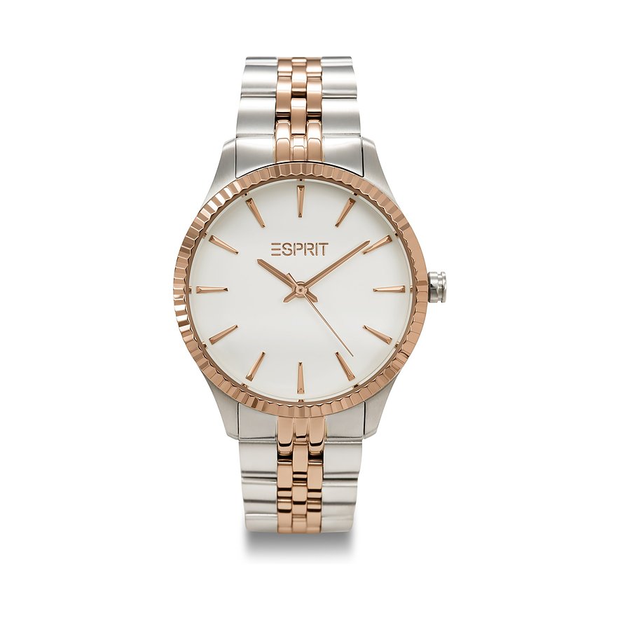 2. Chance - ESPRIT Damenuhr, Damen, Edelstahl, Armband: Edelstahl, Quarz, analog